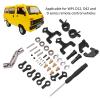 Bognajin RC Car Metal Accessories Set, RC Upper Lower Arm Steering Cup Set, RC Front Upper Lower Swing Arm Set with Drive Shaft for WPL D12 D42 D Series Remote Control Car DIY Repair Upgrade Kit view 3