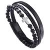 ZYIBPMSJKQCFK Cross Bracelet Men Multi-Strand Woven Bangle Cuff Wristband,Yellow Tiger,21cm view 2