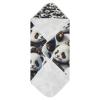Flradish Panda Pattern Hooded Baby Towels Soft and Ultra Absorbent Muslin Cotton Baby Bath Towel 35x35 Inch view 2