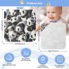 Flradish Panda Pattern Hooded Baby Towels Soft and Ultra Absorbent Muslin Cotton Baby Bath Towel 35x35 Inch view 4