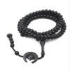 8mm Muslim Beads Moon Star 99 Islamic Praise Beads With Tassel Handheld Rosary Beads Bracelet Islam Party,Light Coffee,50cm view 2