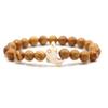 8mm Natural Stone Bracelet Male And Female Dolphin Stretch Couple Bracelet,Map Stone,19cm view 3
