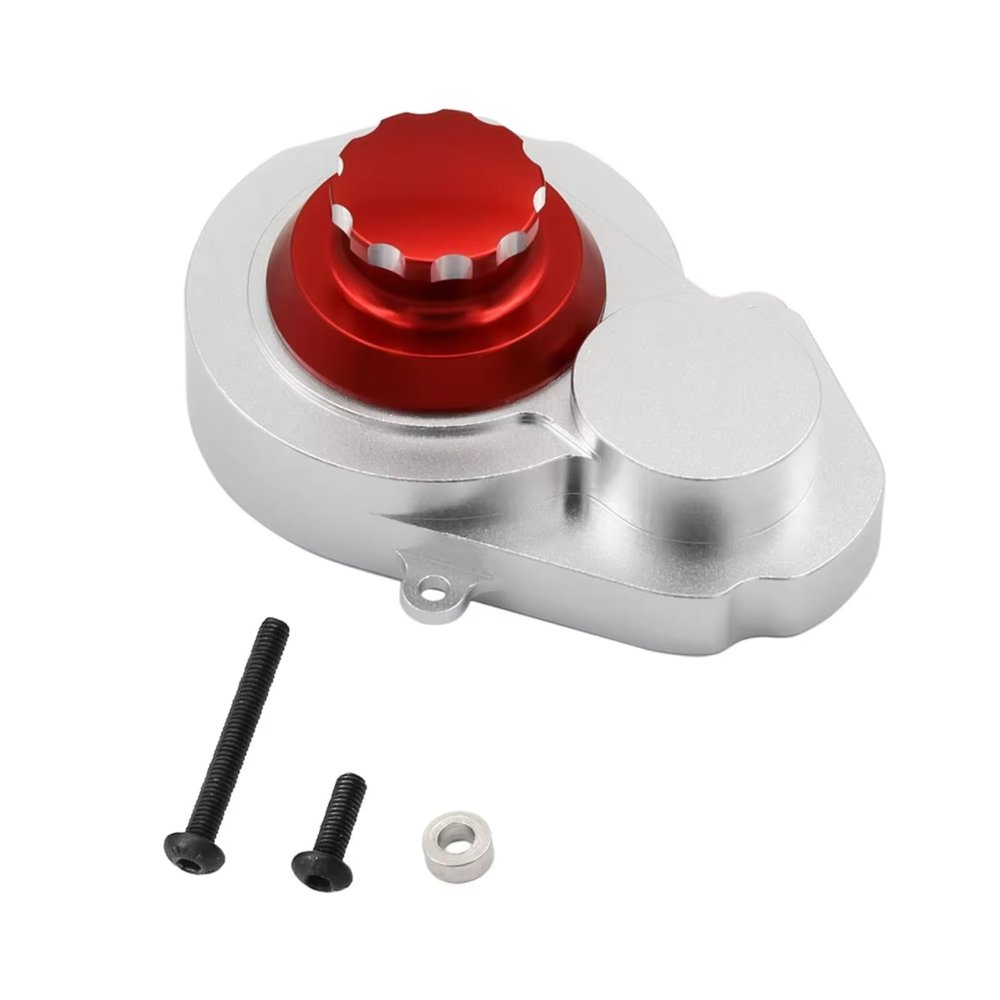 RC Car Upgrade Part for Traxxas for Slash for Rustler for Stampede for Bandit 2WD for VXL 1/10 3792 Metal Transmission Gear Cover Gearbox Shell RC Car Parts(Red)