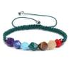 8mm Handmade Braided Rope Bracelets For Women Men 7 Chakra Bracelet Natural Stone Yoga Wristband,blue,16-25cm view 4