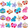 HOZKEAP 25 Pcs Tie Dye Sea Animal Pop Keychain Tiny Silicone Fidget Charm view 1