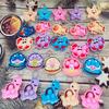 HOZKEAP 25 Pcs Tie Dye Sea Animal Pop Keychain Tiny Silicone Fidget Charm view 2