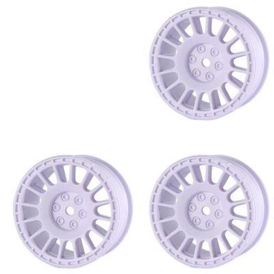 12mm Hex Wheels and Tires Compatible with 1/10 Scale Rally and Drift On-Road Racing Cars Compatible with TT02(AX-2202 White)