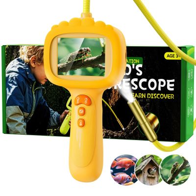 Borescope Snake Camera with Light for Kids, Outdoor Educational STEM Toys, Science Gifts for 5 Year Old Boy, Camping Nature Activities, Best Birthday Gift for Boys, Girls Ages 4,5,6,7,8,9,10(Orange)