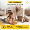 BearHonie 4-in-1 Handheld Tic Tac Toe Game Portable Electronic Board Games for Kids & Adults, Travel Games, Birthday Gifts, Yellow view 4