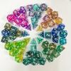 8 Colors 56 Pcs Shining DND Dice,Role Playing Glitter Sparkle Polyhedral DND Dice for Gift MTG Accessories view 1