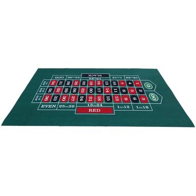 Haiyou Blackjack and Roulette Table Mat, Green Felt Double Sided Casino Gaming Mat, Perfect for Casino Game Night