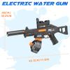 2 Pack Electric Water Guns for Adults & Kids, Automatic Squirt Guns with 32Ft Long Range, 300 Water Shots, LED Light, Summer Outdoor Swimming Pool Water Toys, Gray and Red view 3