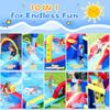 10ft Inflatable Water Park Slide - Bounce House with Splash Pool, Water Gun, Basketball Hoop, Climbing Wall & Dual Pools for Backyard Outdoor Kids Party view 4