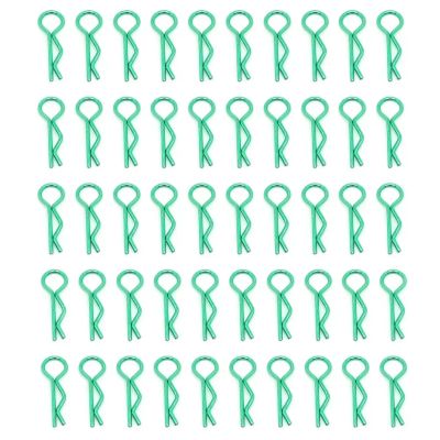 RC Car Accessories for 1/10 50Pcs Shell Body Clips Pins Housing Latch R Buckles Fixed RC Crawler for Buggy Drift Model Car Parts(Green)
