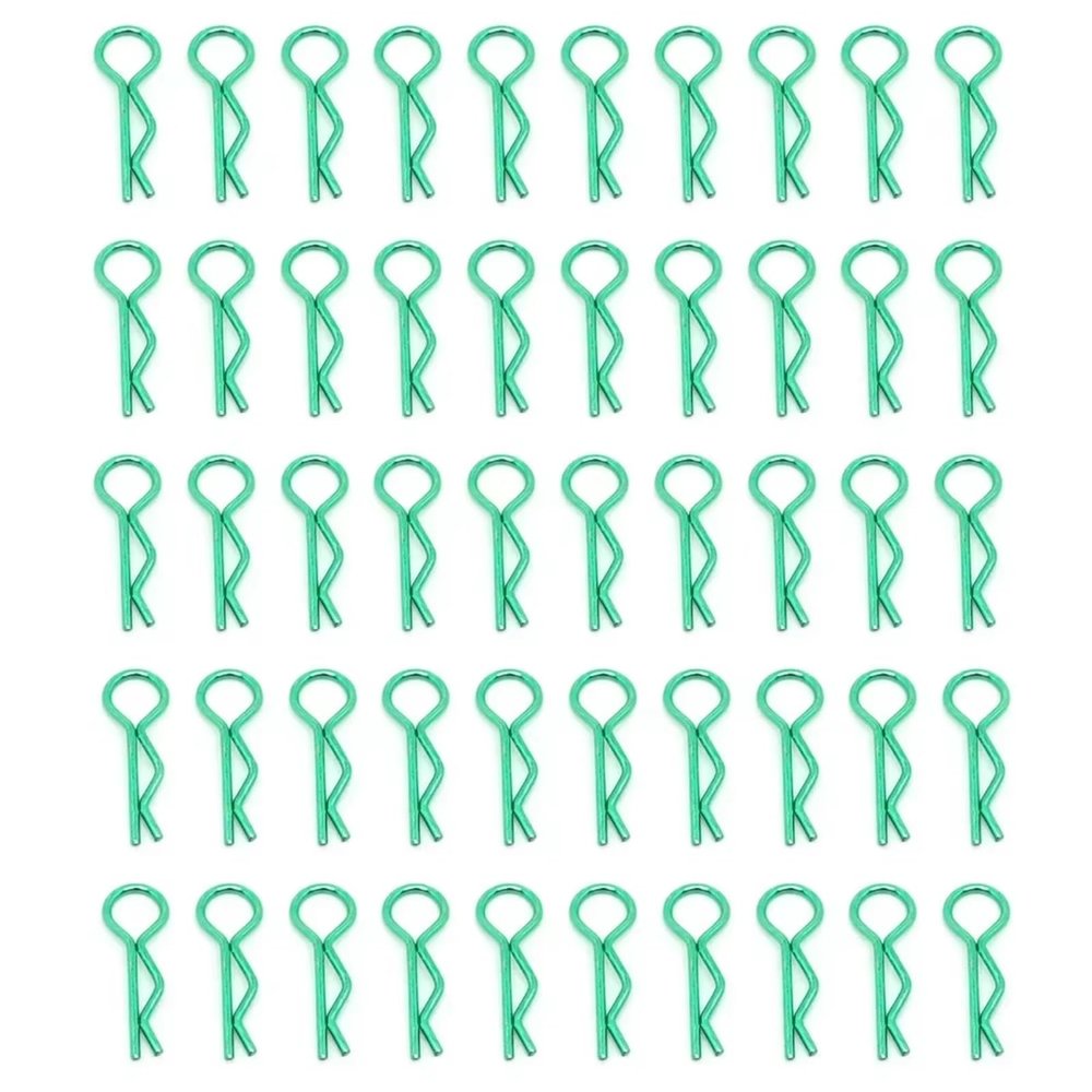 RC Car Accessories for 1/10 50Pcs Shell Body Clips Pins Housing Latch R Buckles Fixed RC Crawler for Buggy Drift Model Car Parts(Green)
