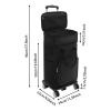 2-in-1 Foldable Shopping Cart with Wheels - 55lbs Heavy-Duty Grocery Utility Dolly, Removable Waterproof Bag & Adjustable 37.8" Handle, 5 TPE Wheels for Stairs, Travel, Apartment, Camping (Black) view 2