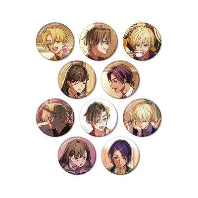 TV Anime "HIGH CARD" Trading Ending Illustration Can Badge Box of 10