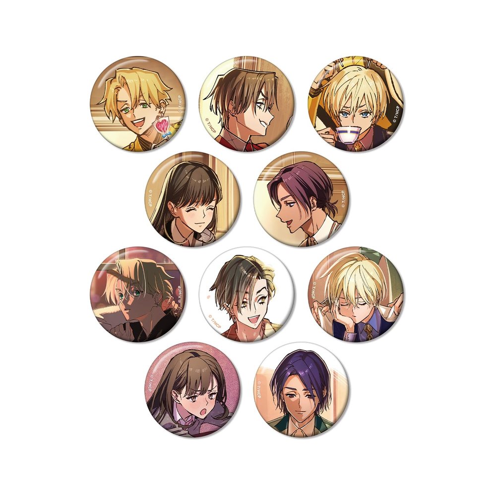 TV Anime "HIGH CARD" Trading Ending Illustration Can Badge Box of 10