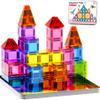 Mini Magnetic Tiles,78PCS Travel Magnetic Tiles Set with Iron Box,Portable Building Blocks for Kids Ages 3+,Car Airplane Travel Essentials Kids Toy,Creative STEM Toys Birthday Gift for Boys & Girls view 1