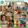 Mini Magnetic Tiles,78PCS Travel Magnetic Tiles Set with Iron Box,Portable Building Blocks for Kids Ages 3+,Car Airplane Travel Essentials Kids Toy,Creative STEM Toys Birthday Gift for Boys & Girls view 4