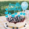 11Pcs Blue Happy 18th Birthday Cake Topper Glitter 18th Cake Decoration Sweet 18 Party Cake Decor with Balloon Hearts Stars for Boys Girls view 4