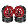 1.9 Inch Carbon Fiber Delrin Wheel Rims Compatible with 1/10 RC Crawler Builds Compatible with TGH Dlux Gspeed V4 UGRC Chassis(4PCS B Red) view 1