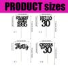 12Pcs Happy 30th Birthday Cupcake Topper Set Black Thirty Cupcake Decor Glitter Cheers to 30 Cupcake Decorations for Men Women Birthday Party Supplies view 2