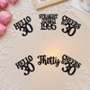 12Pcs Happy 30th Birthday Cupcake Topper Set Black Thirty Cupcake Decor Glitter Cheers to 30 Cupcake Decorations for Men Women Birthday Party Supplies view 3
