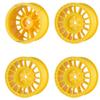 12mm Hex Wheels and Tires Compatible with 1/10 Scale Rally and Drift On-Road Racing Cars Compatible with TT02(AX-2203 Yellow) view 1
