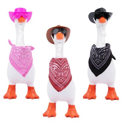 3 Set 7inch Desk Goose Outfits Mini Cowboy Hat with Scarf Sunglasses  Western Cowboy Small Desk Goose Outfits Cowboy Hat Accessory Mini Porch Goose Headwear  Funny Magnetic Goose Decor Accessories