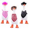 3 Set 7inch Desk Goose Outfits Mini Cowboy Hat with Scarf Sunglasses  Western Cowboy Small Desk Goose Outfits Cowboy Hat Accessory Mini Porch Goose Headwear  Funny Magnetic Goose Decor Accessories view 1
