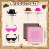 3 Set 7inch Desk Goose Outfits Mini Cowboy Hat with Scarf Sunglasses  Western Cowboy Small Desk Goose Outfits Cowboy Hat Accessory Mini Porch Goose Headwear  Funny Magnetic Goose Decor Accessories view 2
