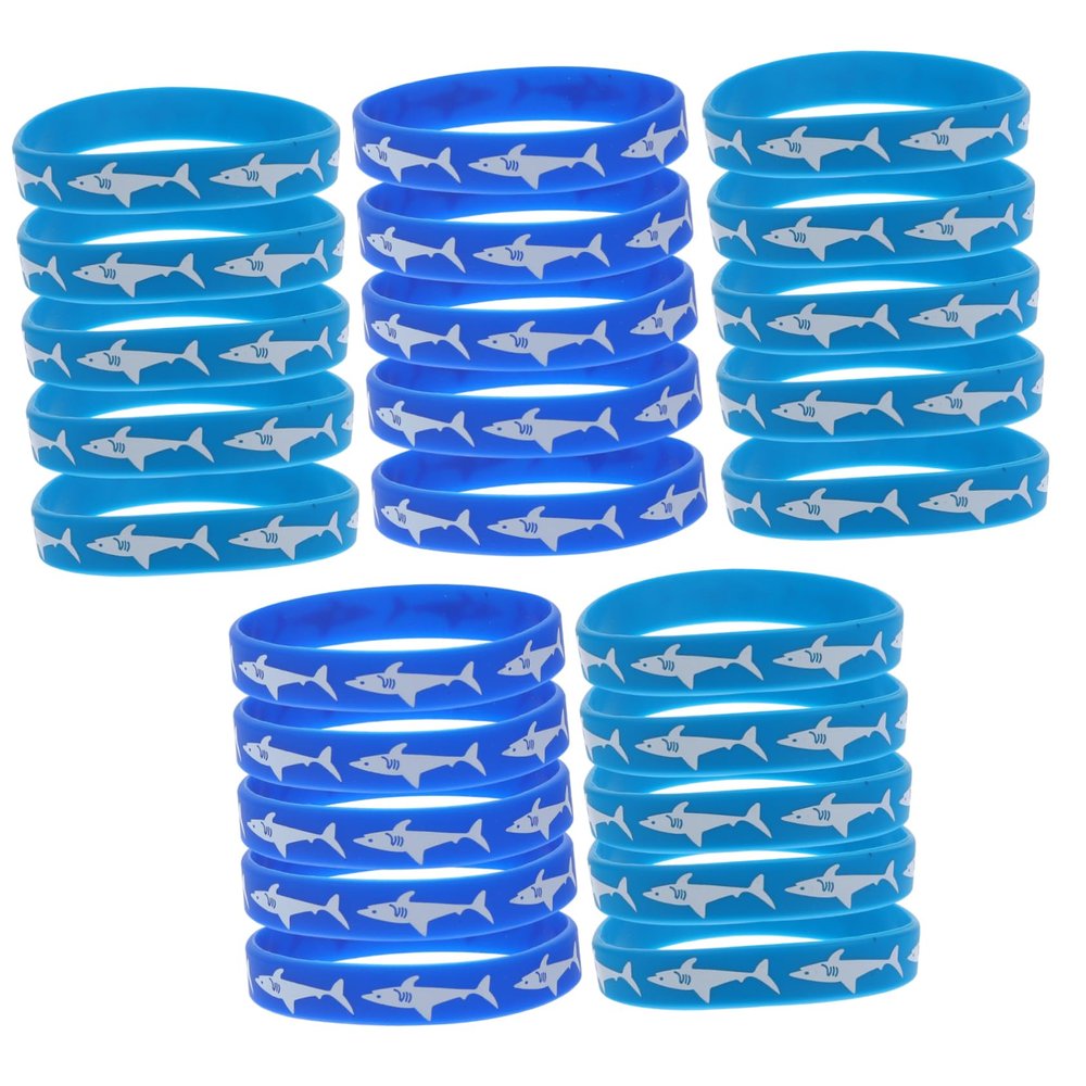 CHICAMPERA 25pcs Silicone Wristbands Accessories for Boys and Girls and Teens for Festivals Birthdays and Carnivals Random Colors