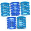 CHICAMPERA 25pcs Silicone Wristbands Accessories for Boys and Girls and Teens for Festivals Birthdays and Carnivals Random Colors view 1