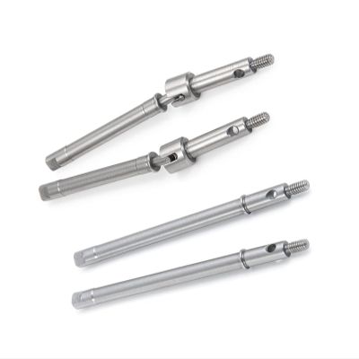 BOQEXSS RC Car Drive Shafts for Axial for Scx24 for AXI90081 for Deadbolt C10 for Wrangler for Gladiator for Bronco 1/24 Front Rear CVD Shaft Drive Dog Bone RC Crawler Car Parts(Set)