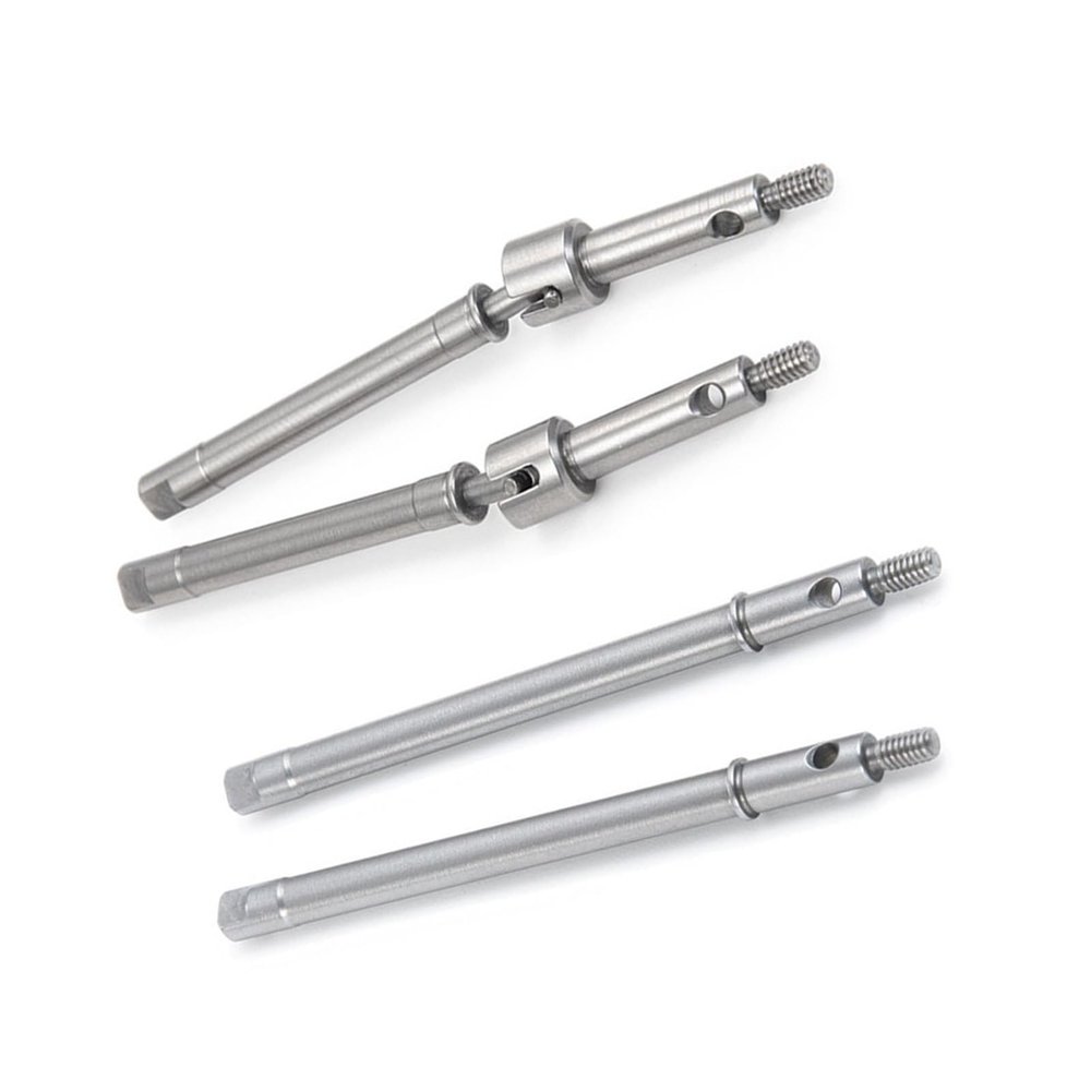 BOQEXSS RC Car Drive Shafts for Axial for Scx24 for AXI90081 for Deadbolt C10 for Wrangler for Gladiator for Bronco 1/24 Front Rear CVD Shaft Drive Dog Bone RC Crawler Car Parts(Set)