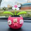 Solar Dancing Flower Car Dashboard Decorations - Funny Solar Powered Dancing Flower Pot Car Ornaments Flower Swinging for Car Decor Funny Fashion Solar Power Kits view 3