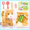 CatchCute Plush Toys Cat for Kids with Leash, Interactive Electronic Kitty That Walking,Meowing, and Tail Wagging, Stuffed Cat Christmas Birthday Gift for Boys and Girls view 2