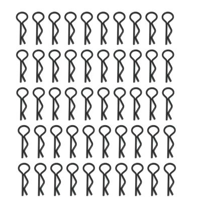 RC Car Accessories for 1/10 50Pcs Shell Body Clips Pins Housing Latch R Buckles Fixed RC Crawler for Buggy Drift Model Car Parts(Black)