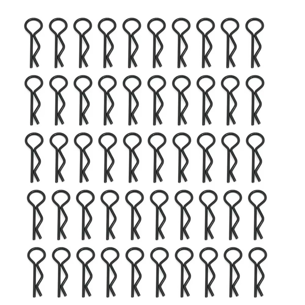 RC Car Accessories for 1/10 50Pcs Shell Body Clips Pins Housing Latch R Buckles Fixed RC Crawler for Buggy Drift Model Car Parts(Black)