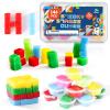144PCS Sticky Stacking Cubes for Kids - Mini Squishy Cubes Sensory Toys for Toddler, Non Toxic Preschool Jelly Blocks for Building, Stretch, Squishy, Travel Essentials Toys for 3 4 5 6 Years Old view 1