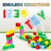 144PCS Sticky Stacking Cubes for Kids - Mini Squishy Cubes Sensory Toys for Toddler, Non Toxic Preschool Jelly Blocks for Building, Stretch, Squishy, Travel Essentials Toys for 3 4 5 6 Years Old view 3