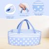 Aori Reborn Baby Dolls Bassinet - Baby Doll Carrier Bed Soft Doll Carrier Accessories with Handle for 17-22 inches Newborn Girls (Blue) view 4