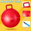 Lewtemi 5 Pcs Hopper Ball 22 Inch Outdoor Games Jumping Hopping Inflatable Bouncing Ball with Handle and Air Pump for Kids Adults Sport Field Playground Exercise Obstacle Course view 2