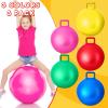 Lewtemi 5 Pcs Hopper Ball 22 Inch Outdoor Games Jumping Hopping Inflatable Bouncing Ball with Handle and Air Pump for Kids Adults Sport Field Playground Exercise Obstacle Course view 3