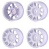 12mm Hex Wheels and Tires Compatible with 1/10 Scale Rally and Drift On-Road Racing Cars Compatible with TT02(AX-2302 White) view 1