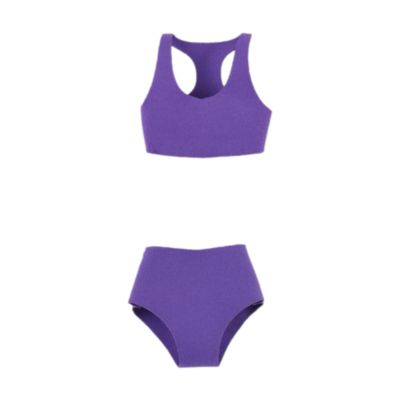 1/6 Scale Female Clothes Action Figure Clothes Casual Sports Vest and Shorts Fashion 1:6 Bathing Suit 12 inch Doll Clothing, Violet