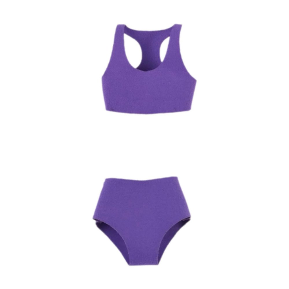1/6 Scale Female Clothes Action Figure Clothes Casual Sports Vest and Shorts Fashion 1:6 Bathing Suit 12 inch Doll Clothing, Violet