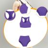 1/6 Scale Female Clothes Action Figure Clothes Casual Sports Vest and Shorts Fashion 1:6 Bathing Suit 12 inch Doll Clothing, Violet view 3