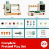 TOP BRIGHT Wooden Ice Cream Pretend Play Toys, Play Kitchen Set for Kids with Ice Cream Counter & Scoop & Menu, Montessori Toys for Boys Girls Capybara Gift Age 3+ view 4